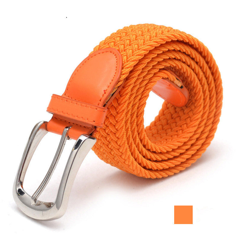 Ceinture en toile élastique tissée avec 2 boucles au choix