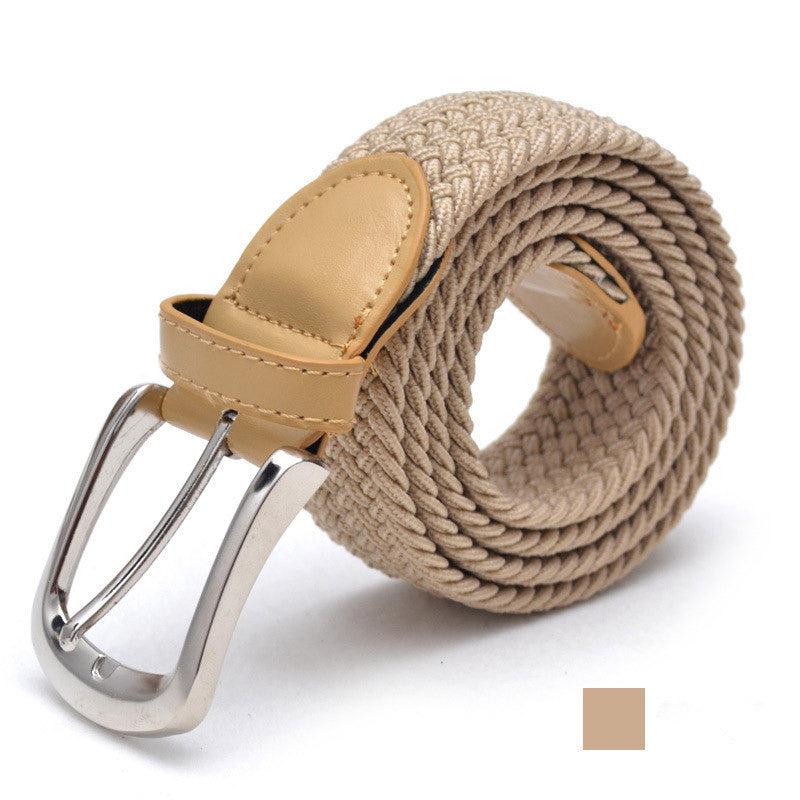 Ceinture en toile élastique tissée avec 2 boucles au choix