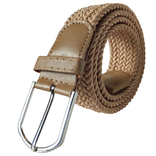 Ceinture en toile élastique Tressée avec 2 boucles au choix