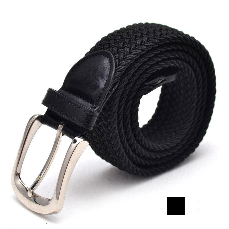 Ceinture en toile élastique tissée avec 2 boucles au choix