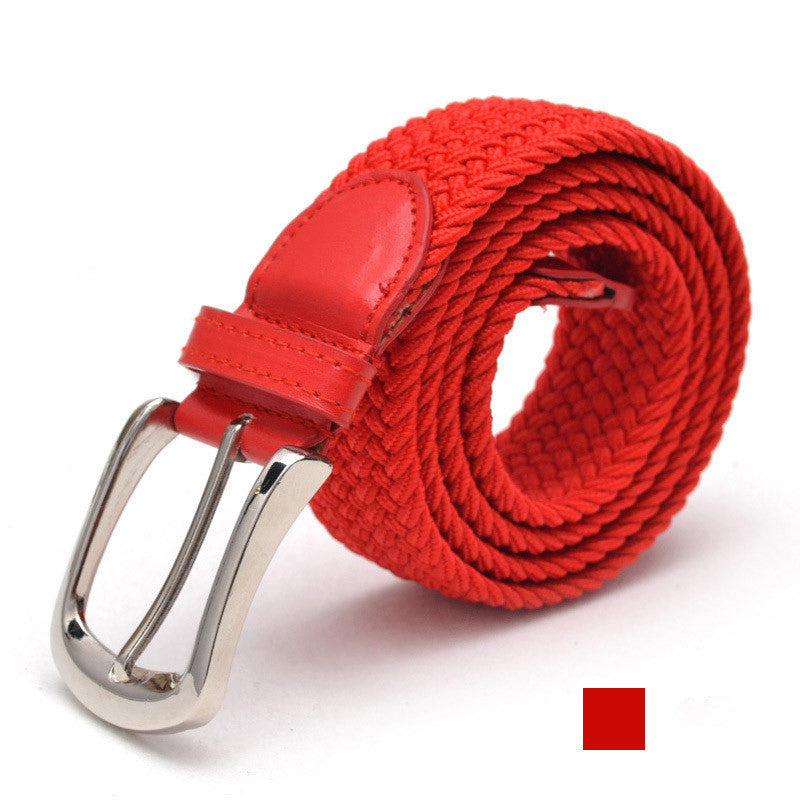 Ceinture en toile élastique tissée avec 2 boucles au choix