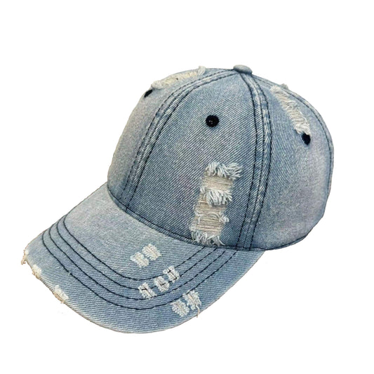 Washed Denim baseball cap