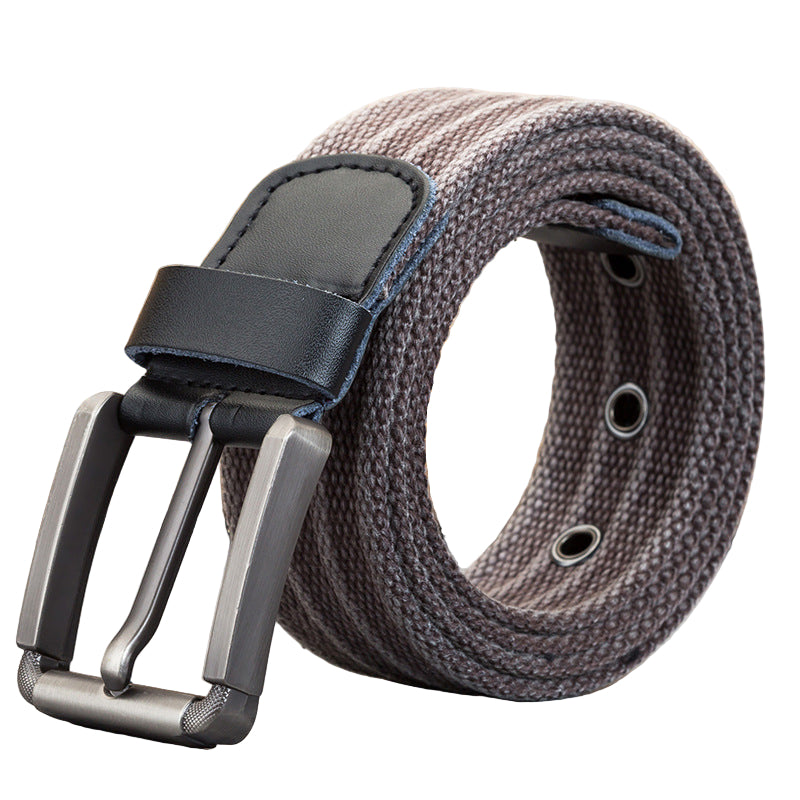 Men's Woven Belt with Square Buckle