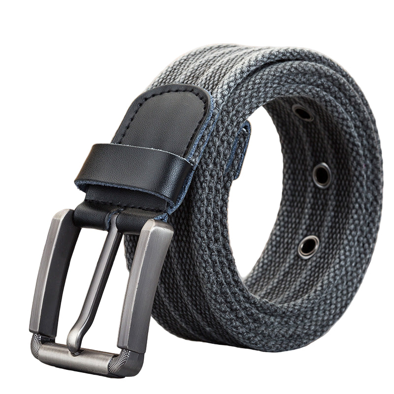 Men's Woven Belt with Square Buckle