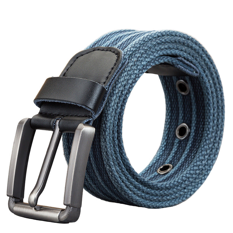 Men's Woven Belt with Square Buckle