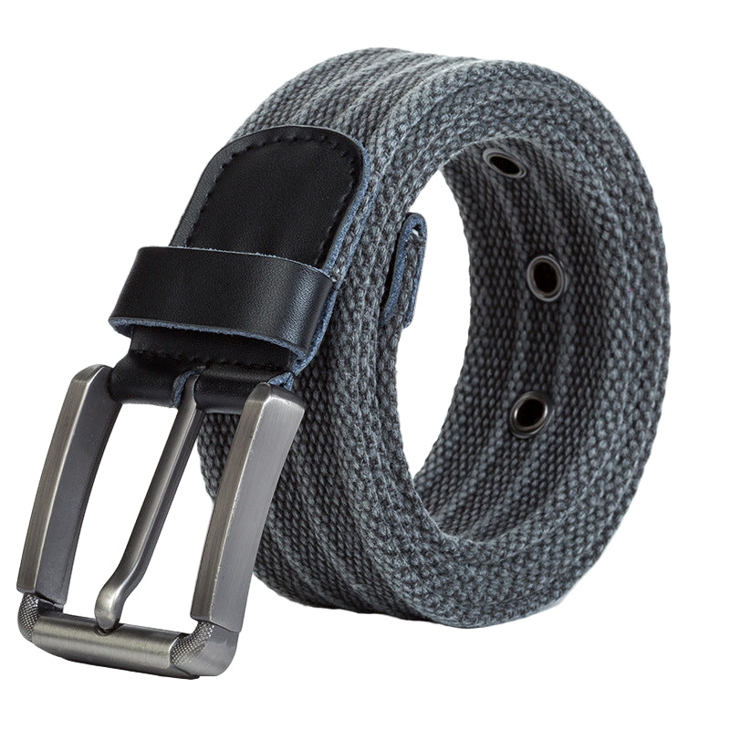Men's Woven Belt with Square Buckle